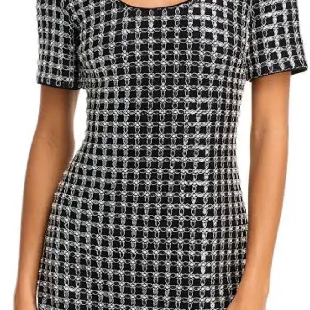 Elegant Black and White Mini Dress